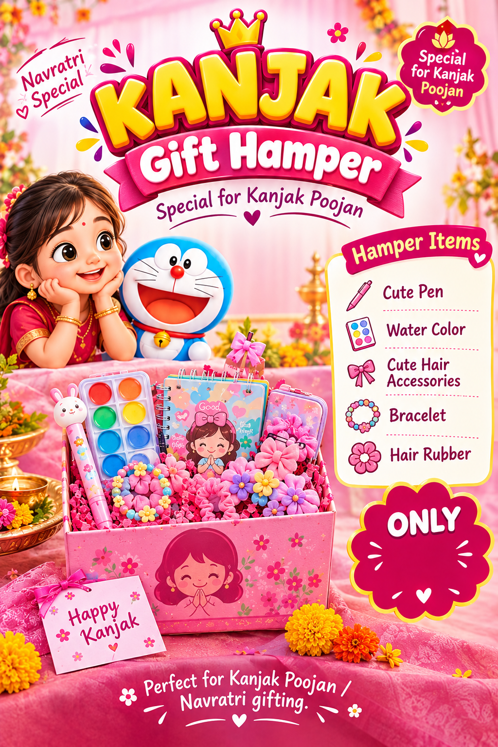 Kanjak Gift Hamper For ₹39 | Navratri Gifts for Girls